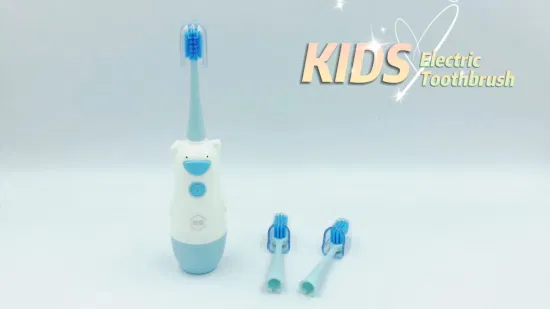 Dents OEM blanchissant la brosse à dents électrique sonique imperméable à piles pour enfants